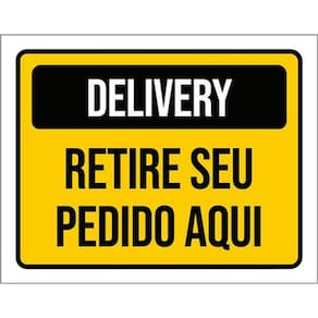 Kit 3 Placas Delivery Retire Seu Pedido Aqui