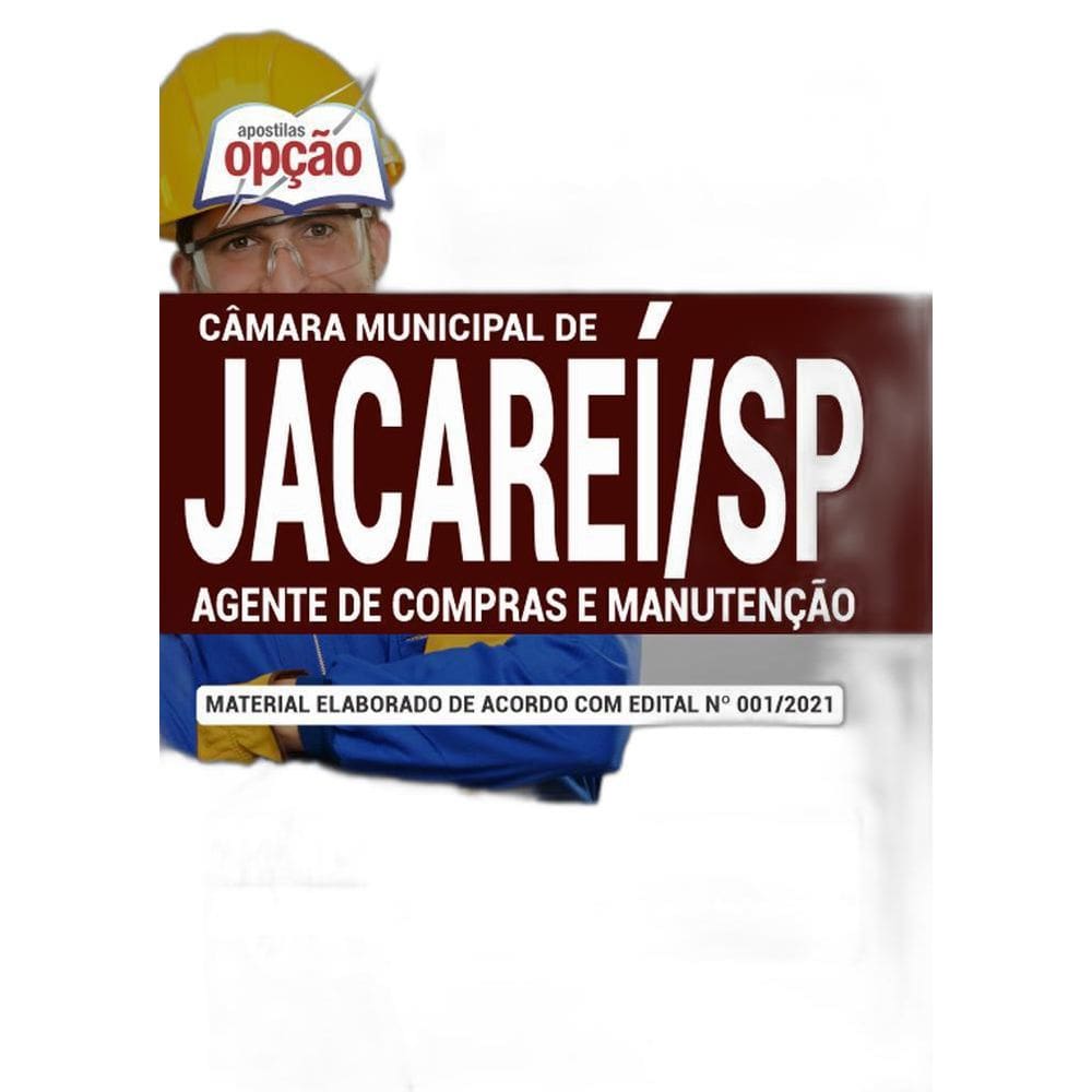 Apostila Câmara Jacareí Sp - Agente De Manutenção