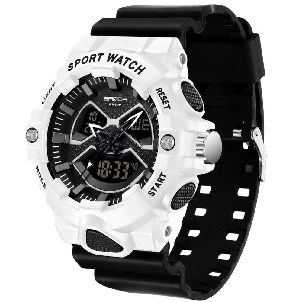 Relógio Pulso Masculino Led Digital Duplo A Prova Dágua