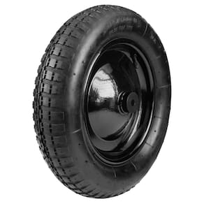 Pneu Com Câmara 3.25-8" E Roda Carrinho De Mão Tramontina