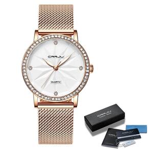Relógio Pulso Feminino Fashion De Quartzo À Prova D`Água