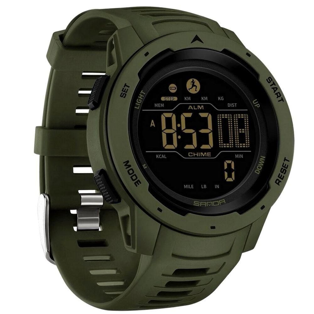Relógio Digital Masculino Esportivo Tela Led A Prova D´Agua