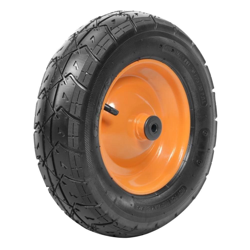 Pneu Com Câmara 3.5-8" E Roda Tramontina De Carrinho De Mão