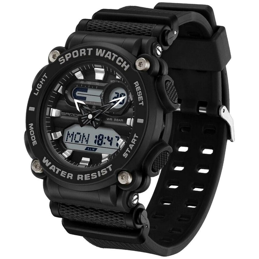 Relogio Masculino Display Duplo Esportivo A Prova D´Agua