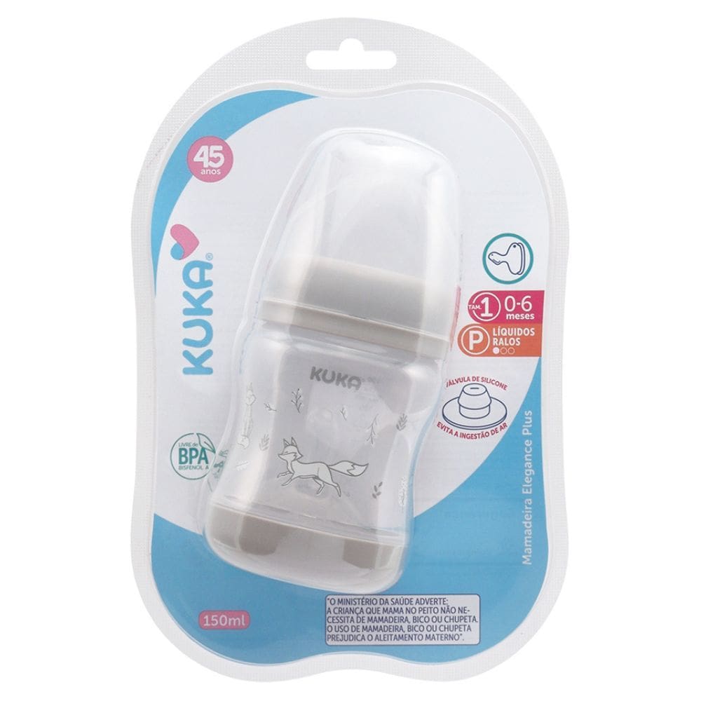 Mamadeira Kuka Elegance Plus Tamanho 1 até 6 Meses 150ml