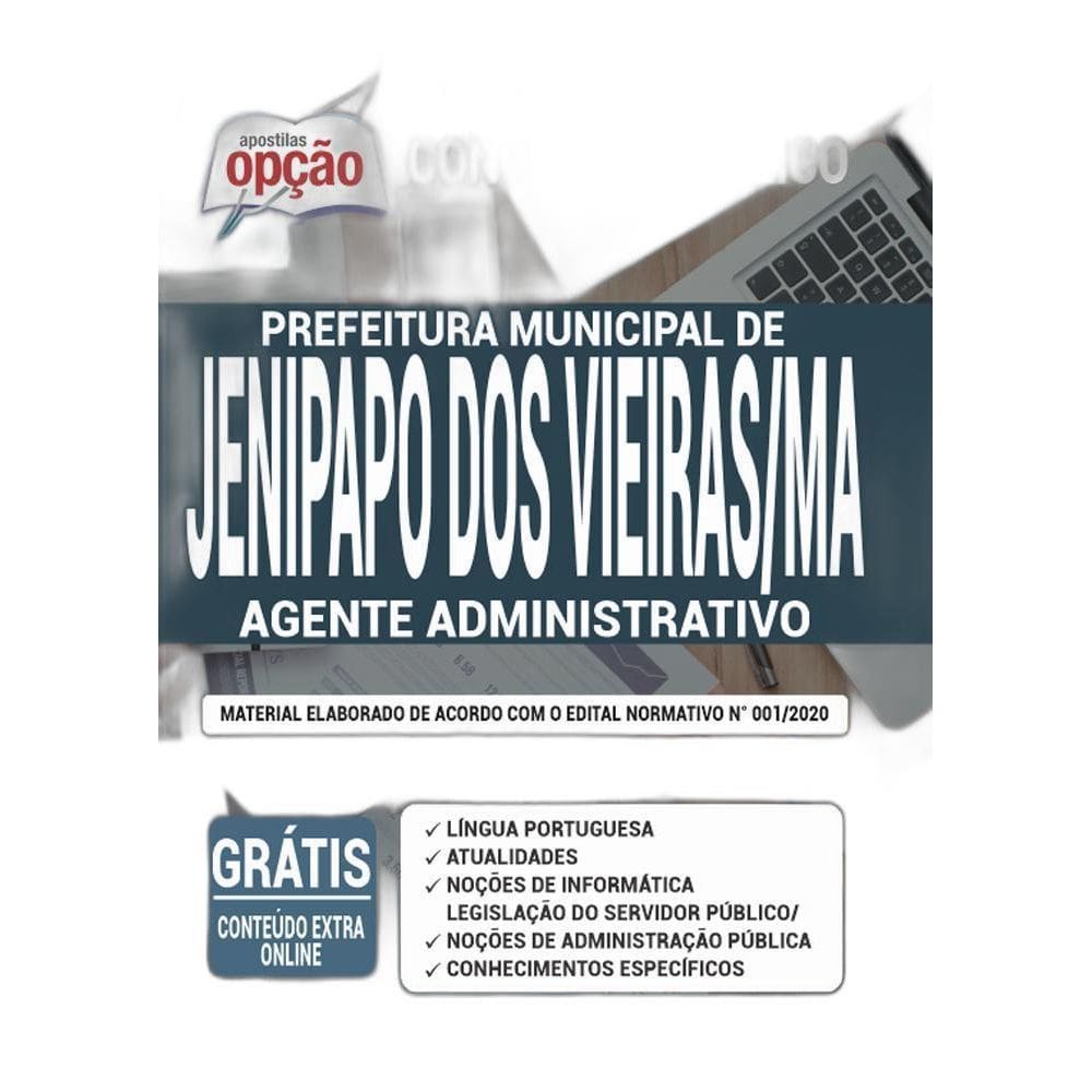 Apostila Jenipapo Dos Vieiras Ma - Agente Administrativo