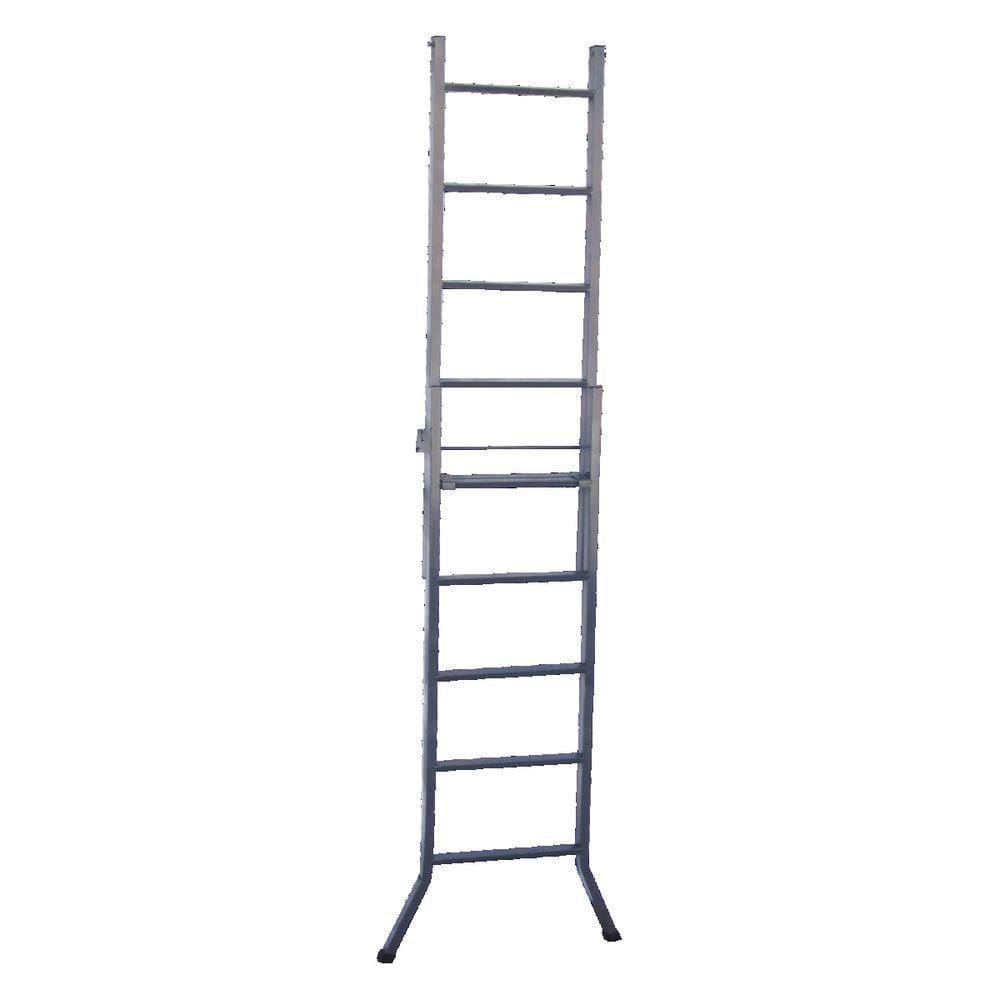 Escada 3 Em 1 Extensiva Em Chapa De Aço 9 E 5 Degraus 270Cm