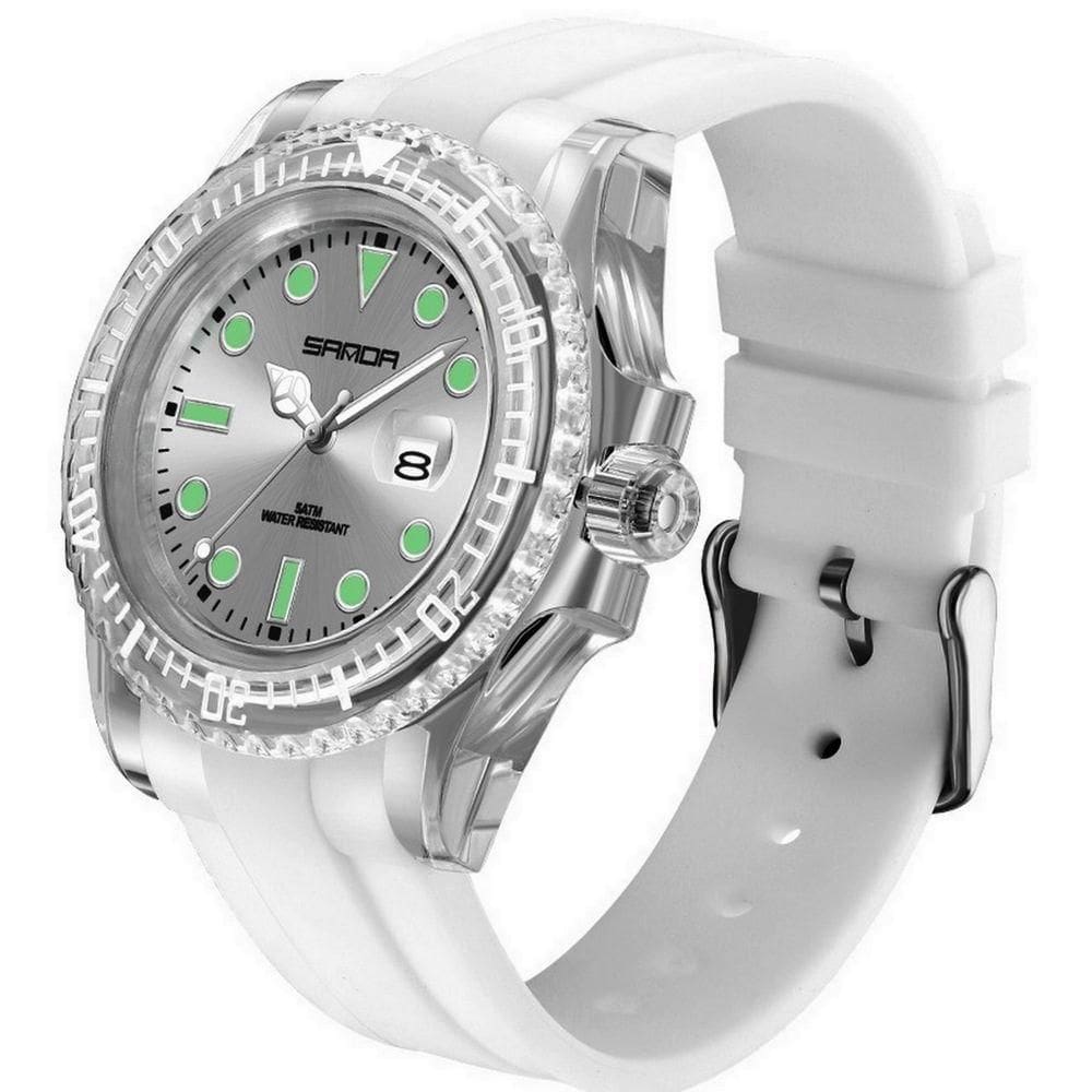 Relógio De Quartzo Feminino Casual Alça De Silicone A Prova De D´agua