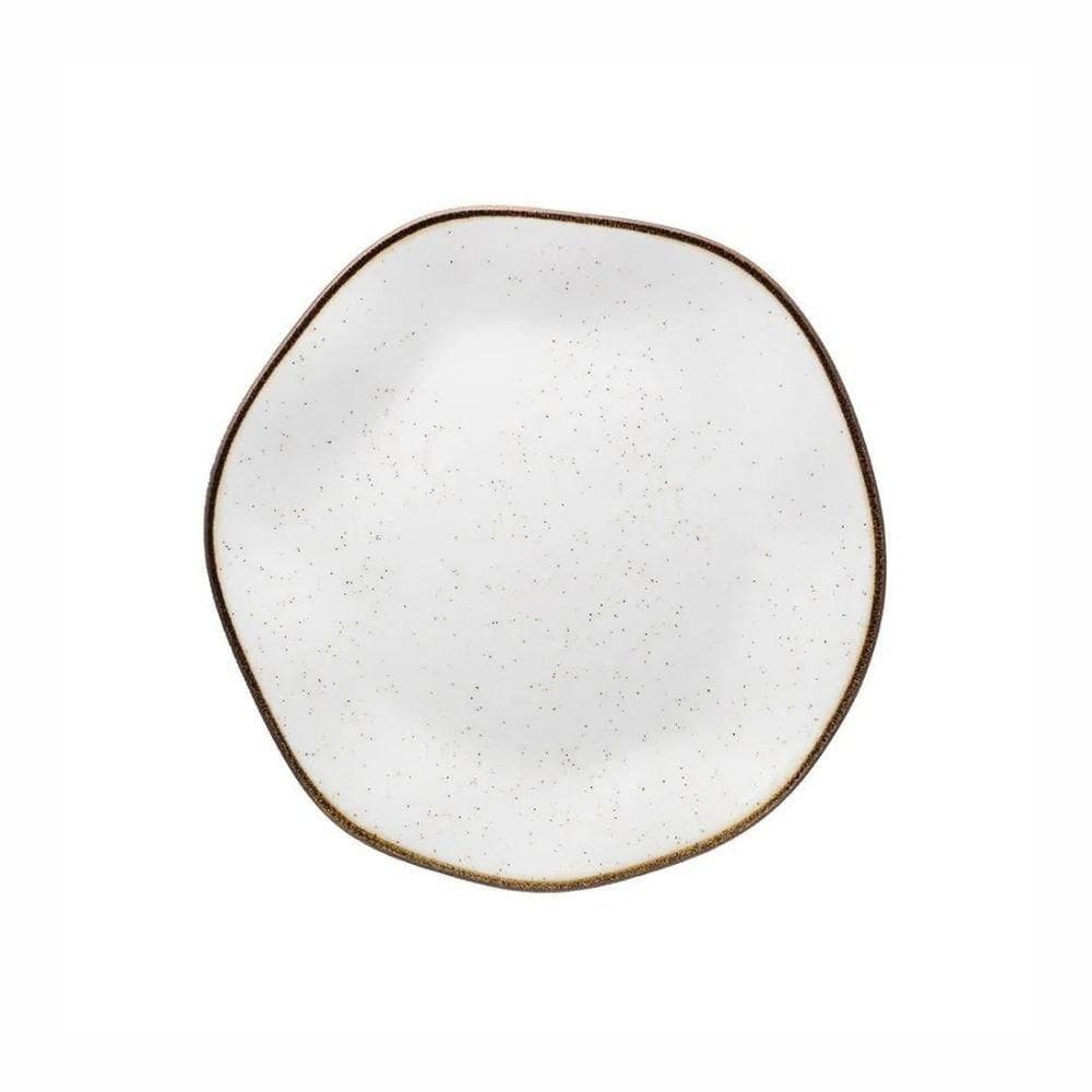 Jogo De Pratos Sobremesa Em Porcelana Ryo Com 6 Peças 21,5cm Oxford Maresia