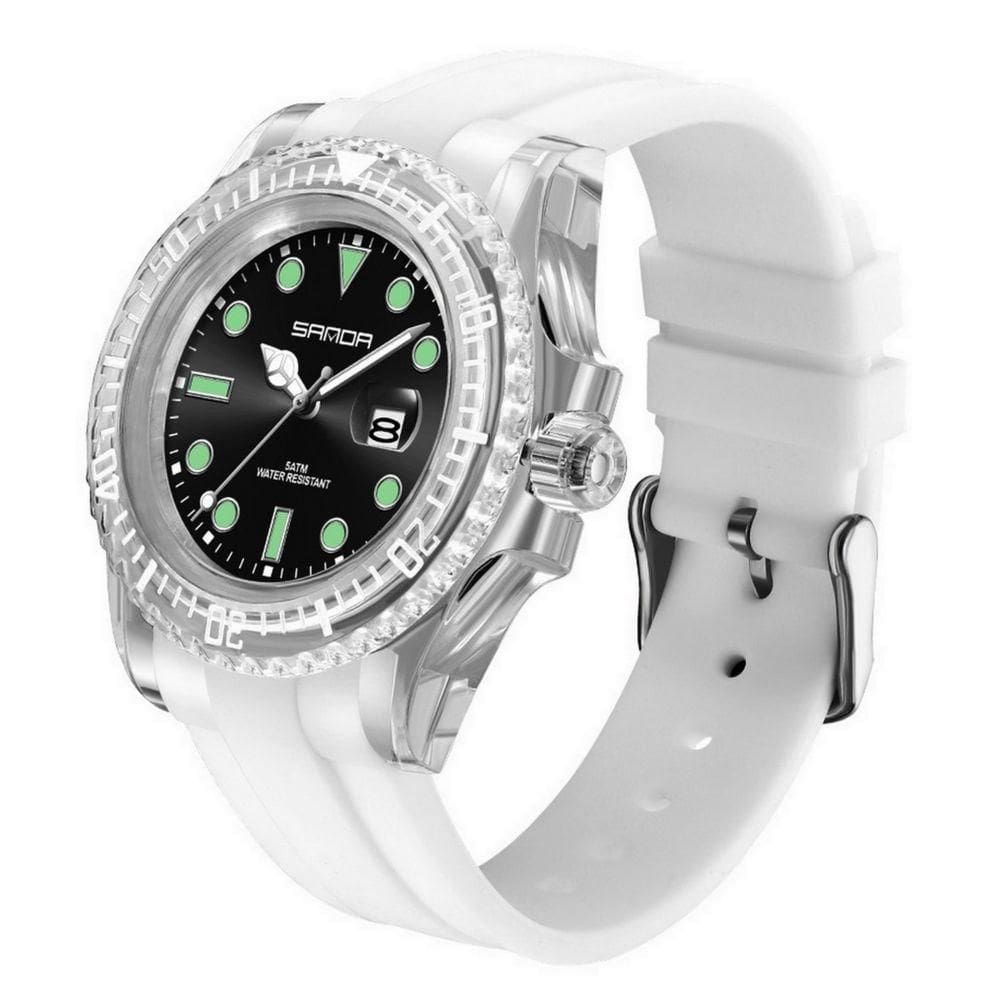 Relógio De Quartzo Feminino Casual Alça De Silicone A Prova De D´agua
