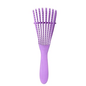 Escova Polvo Desembaraçadora de Cachos para Fitagem - Roxa
