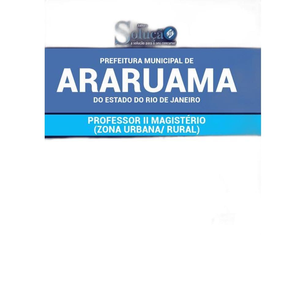 Apostila Araruama Rj - 2019 - Professor Ii Magistério
