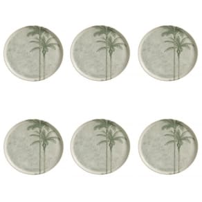 Conjunto De Pratos Rasos 06 Peças Bio Tropicália Porto Brasil