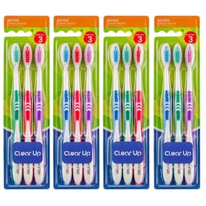 Escova Dental Clear Up Extreme Cerdas Macia com 3 Unidades