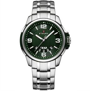 Relógio De Pulso Em Aço Inoxidável Clássico Esportivo Nf9215s Verde