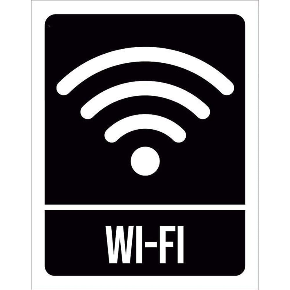 Kit 3 Placas Sinalização Wifi