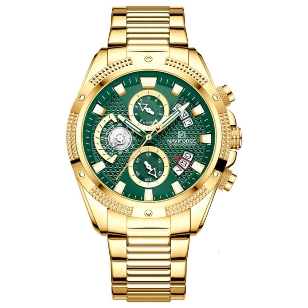Relógio De Pulso De Aço Inoxidável Masculino Relógio Casual Verde