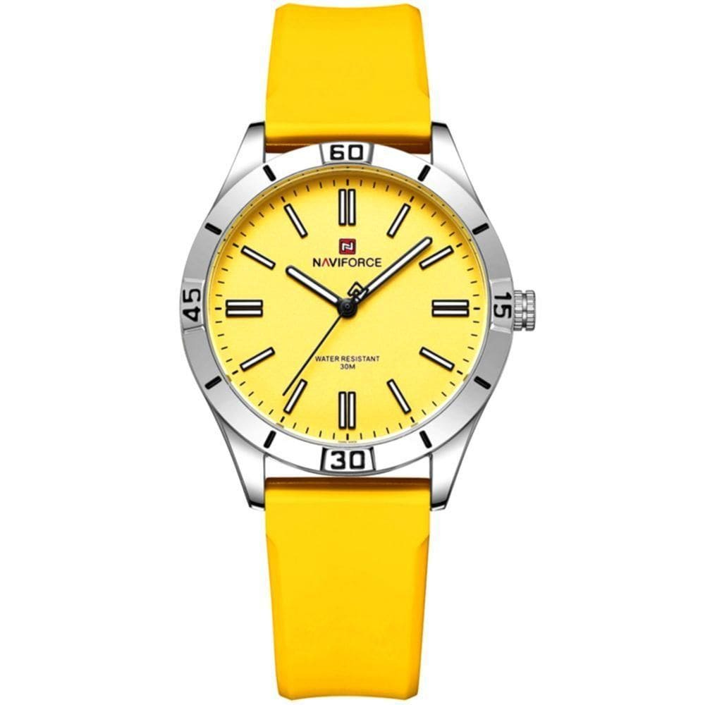 Relógio Feminino De Quartzo Classico Casual Colors Amarelo