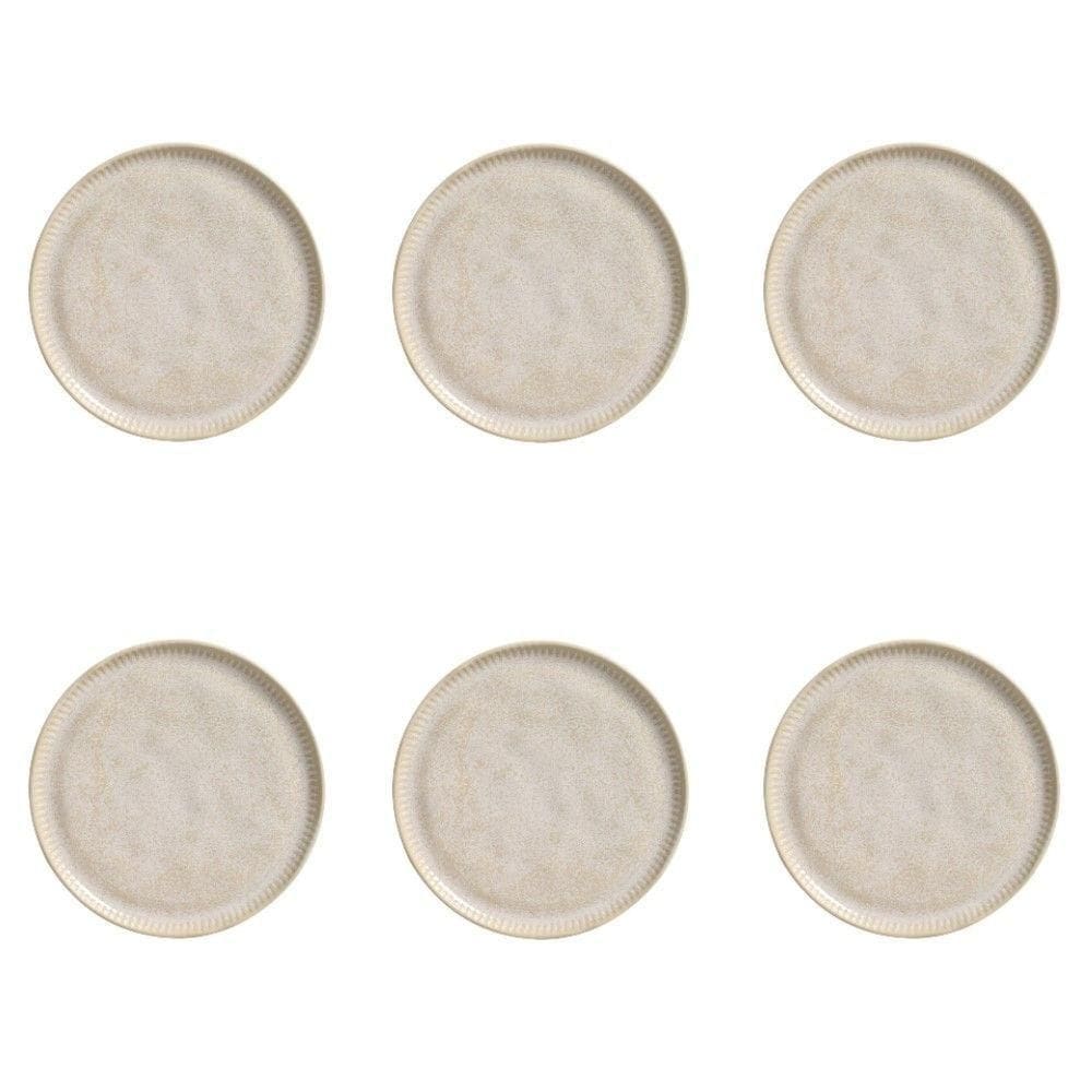 Conjunto De Pratos De Sobremesa 06 Peças Linhas Latte Porto Brasil