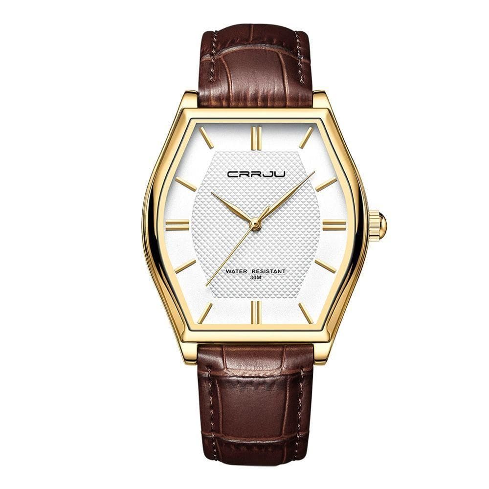 Relógio Crrju Negócios Casual De Pulso De Quartzo Dourado