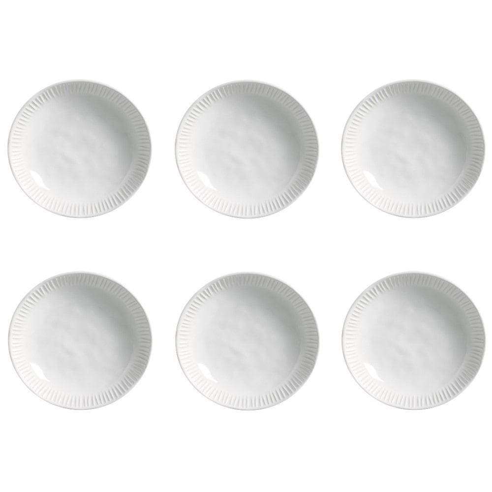Conjunto De Pratos Fundos 06 Peças Linhas New White Porto Brasil