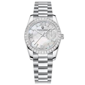 Relógio Feminino De Quartzo Design Ultra Fino Elegante Com Strass Impermeavel - Branco