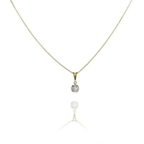Colar Pingente Ponto De Luz Folheado A Ouro 18K
