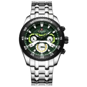 Relógio De Pulso Masculino Quartzo Impermeável Em Aço Inoxidavel Luminoso Verde