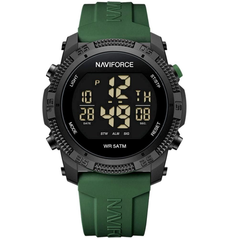 Relógio Esportivo Digital Impermeável Pulseira De Silicone Casual Verde