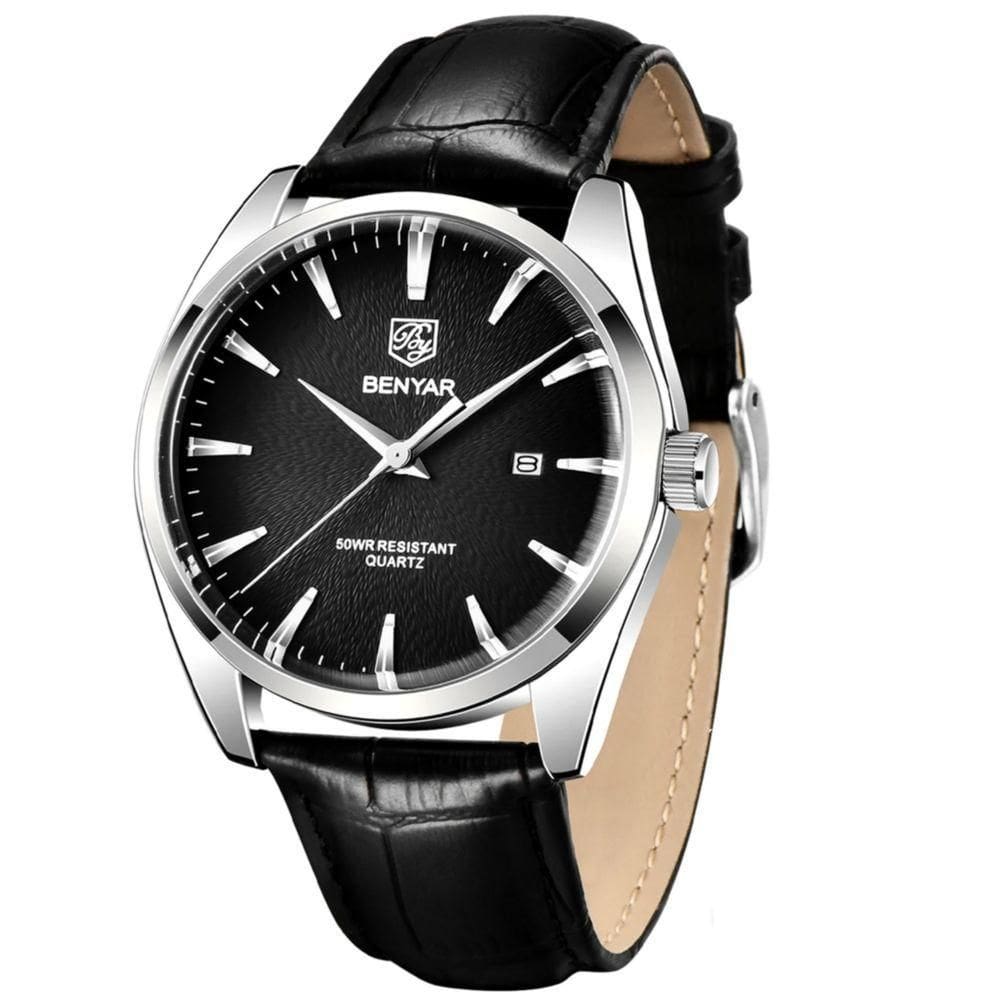 Relógio De Quartzo Masculino Design Classico Esportivo à Prova D\` água Preto