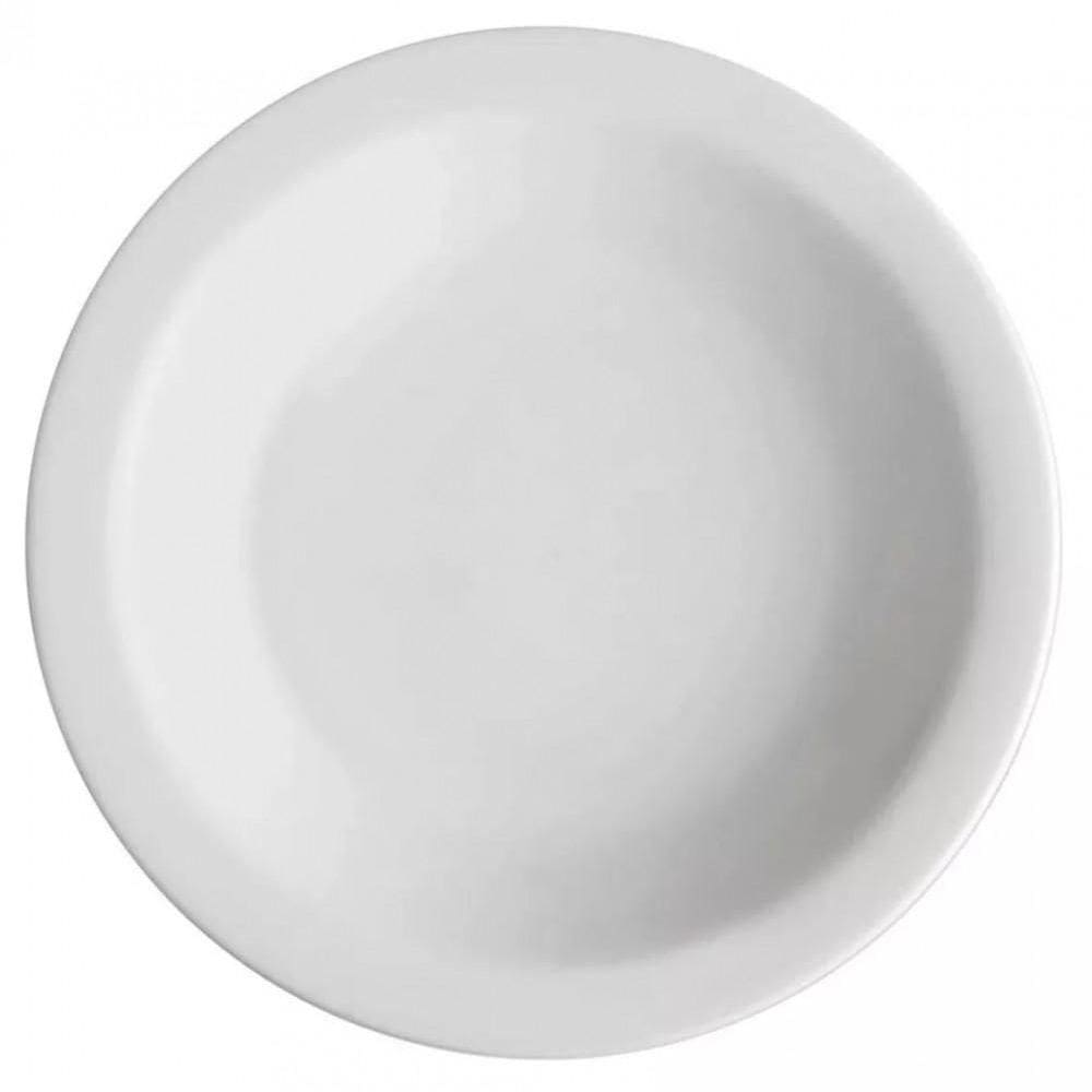 Jogo De 8 Prato Fundo Sopa Massa Branco Ceramica - Porcelart
