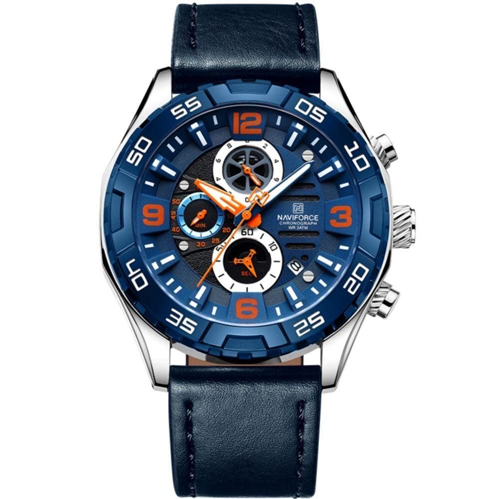 Relógio Masculino Esportivo Quartzo Casual A Prova D´agua Azul