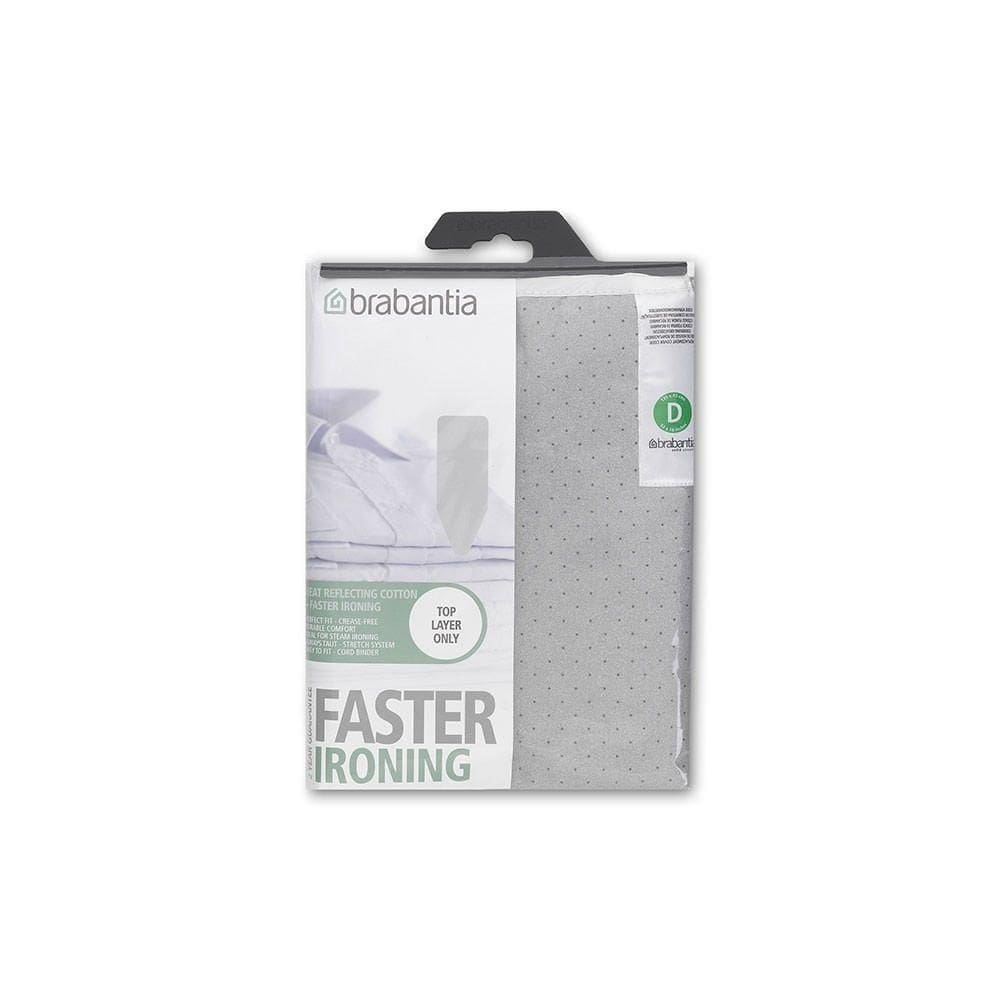 Capa Para Tábua De Passar Em Algodão Metalizado 135cm X 45cm Brabantia D Cinza