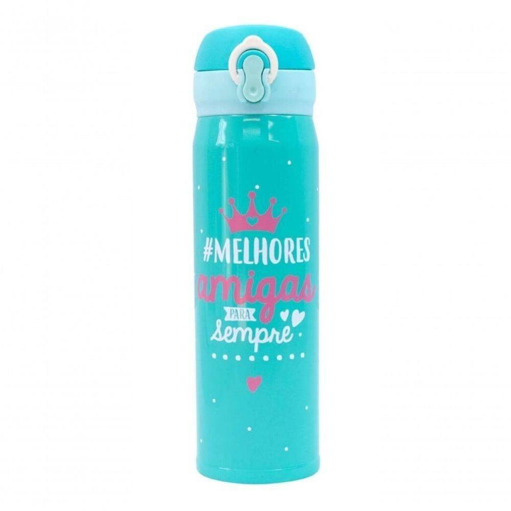 Garrafa Térmica Verde Melhores Amigas Para Sempre 400ml