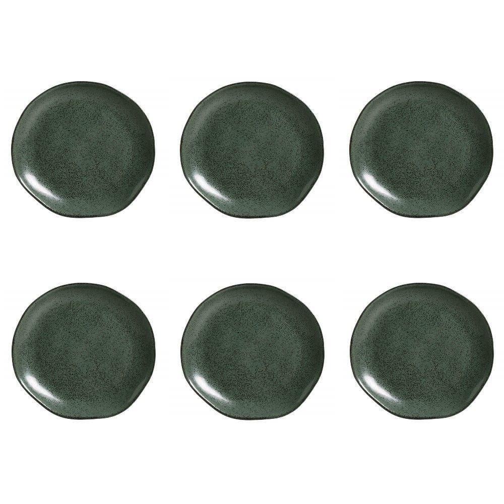 Conjunto De Pratos De Sobremesa 06 Peças Orgânico Arauco Porto Brasil