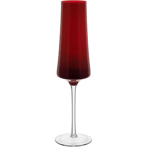 Jogo 2 Taças Champanhe Home&co Vidro 210ml 26x7x7cm Vermelho