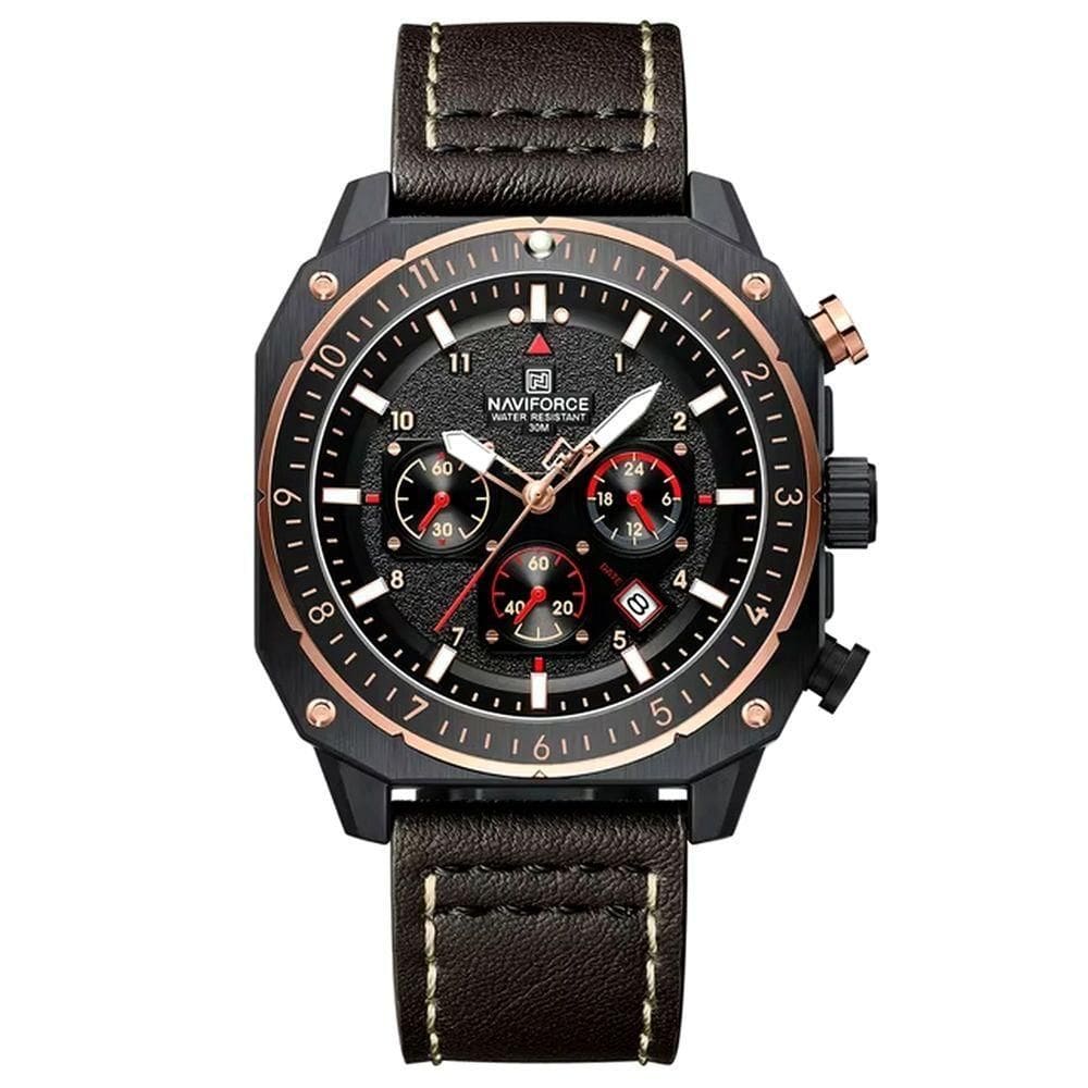 Relógio Esportivo Impermeável Masculino Estilo Quadrado Luminoso Preto Fosco