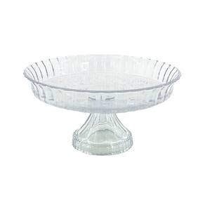 Prato Para Bolo Vidro C/ Pe 30cm