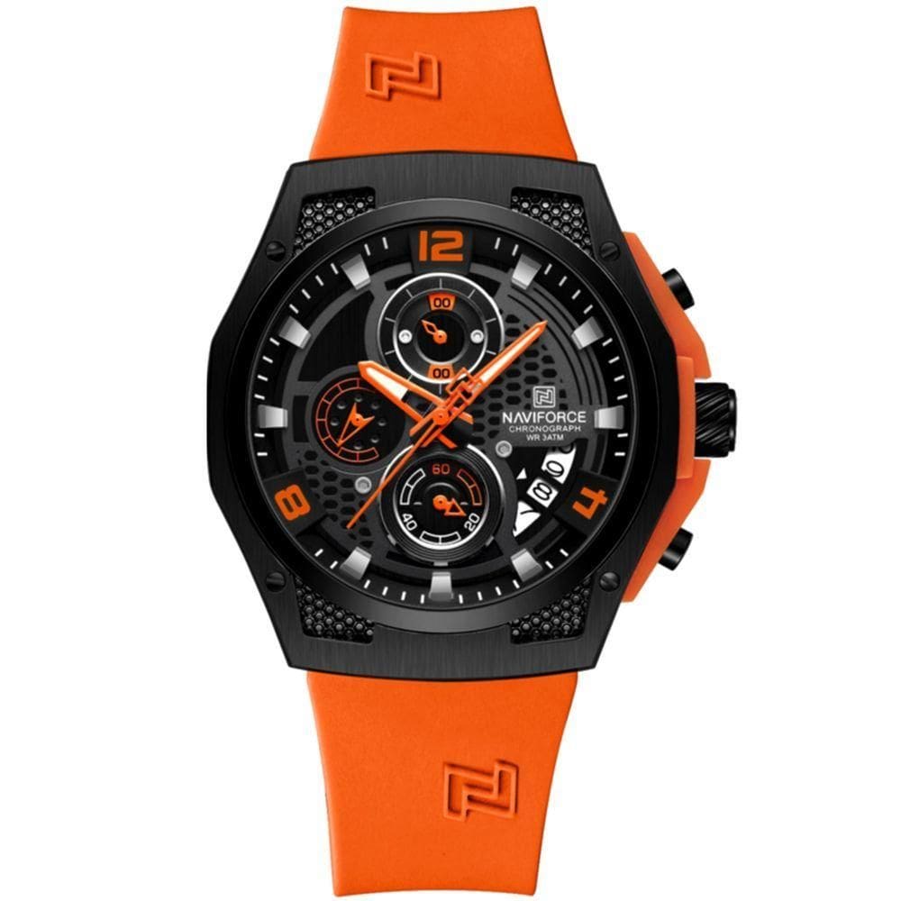 Relógio De Pulso Masculino Pulseira De Silicone Casual Esportivo Impermeável Laranja