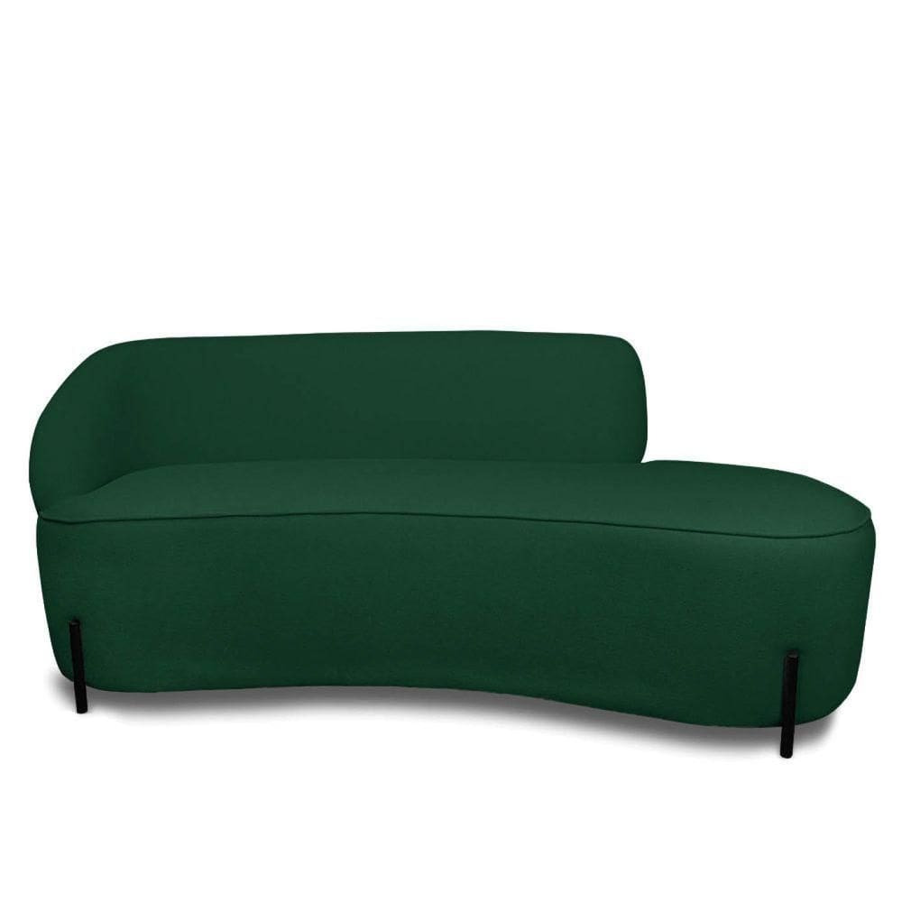 Sofá 4 Lugares Orgânico 220cm Pé Ferro Pto Morgan Bouclê L01 - D`rossi Cor Verde