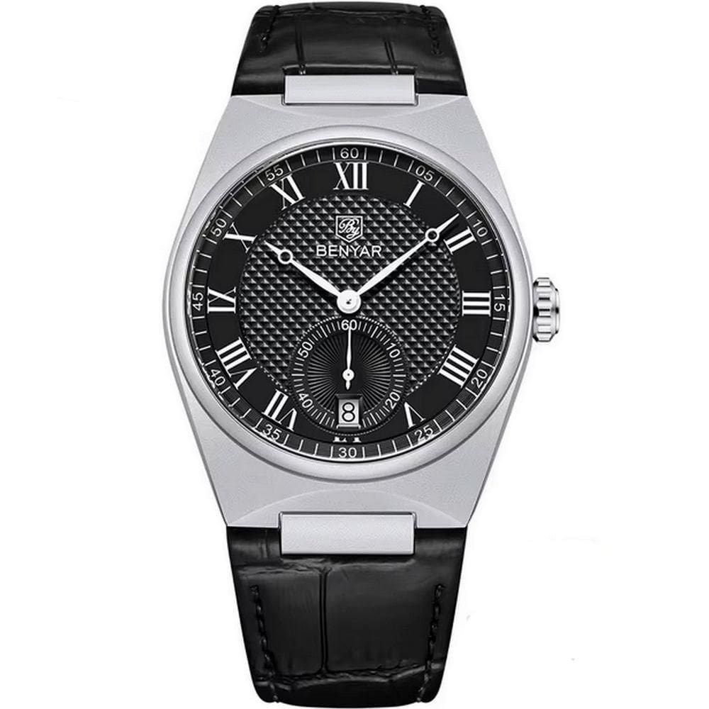 Relógio De Quartzo Retrô Masculino Pulseira Design Animal Print Impermeável 3atm Prata