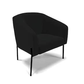 Cadeira Sala De Jantar Pé De Ferro Preto Stella Linho D03 - D`rossi Cor Preto