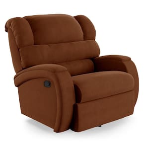 Poltrona Do Papai Reclinável Napoli Glider Giratória Massagem Veludo Terracota Fh1
