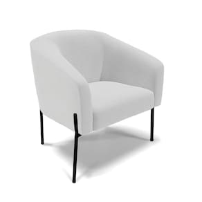 Cadeira Sala De Jantar Pé De Ferro Preto Stella Linho D03 - D`rossi Cor Cinza