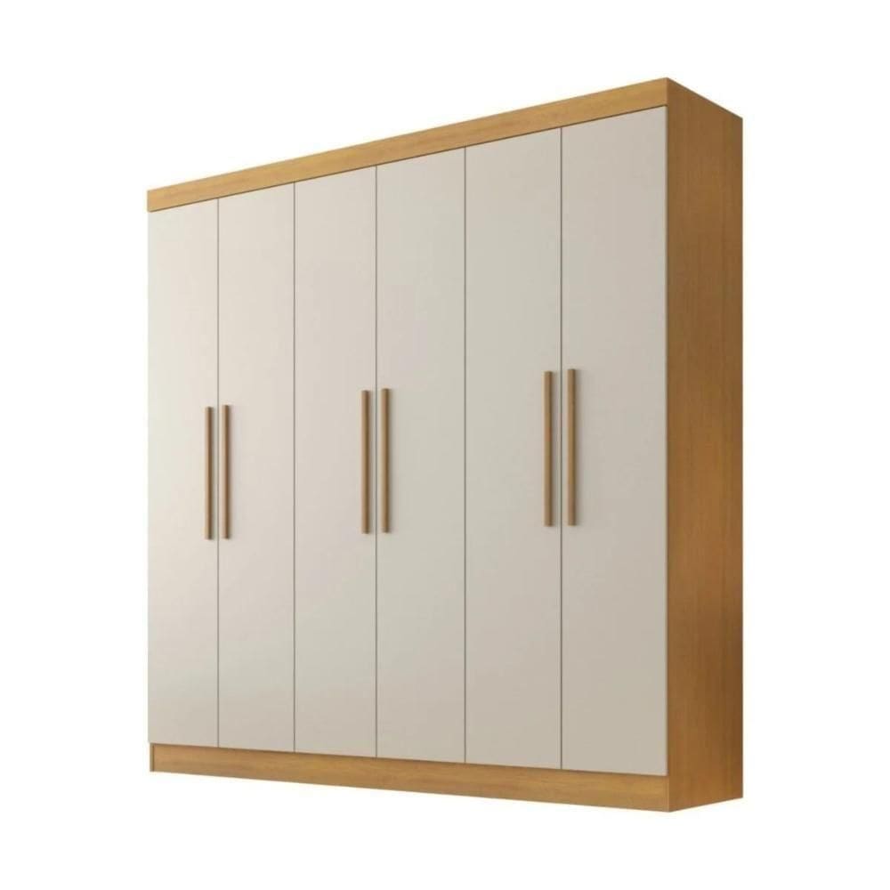 Guarda Roupa Belém 6 Portas 4 Gavetas Valverde Cinamomo Off White