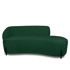 Sofá 3 Lugares Orgânico 180cm Pé Ferro Pto Morgan Bouclê L01 - D`rossi Cor Verde