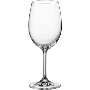 Jogo 6 Taças Vinho água Bohemia Bruna Cristal 350ml 20x8x8cm Transparente