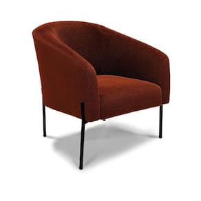 Cadeira Sala De Jantar Pé De Ferro Preto Stella Bouclê D03 - D`rossi Cor Terra