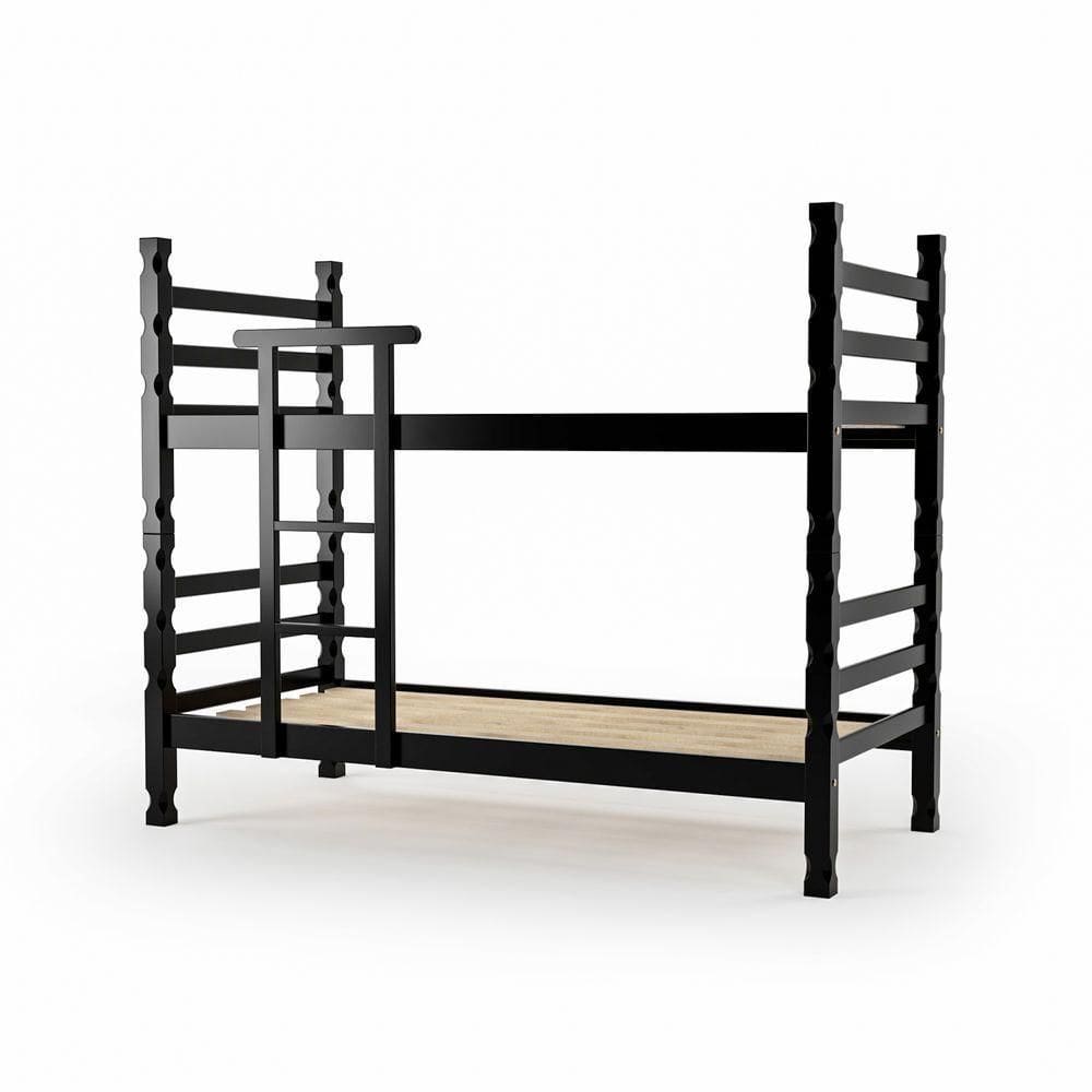 Beliche Torneada Madeira Maciça 6 X 6 Cor Preto - M.b Móveis