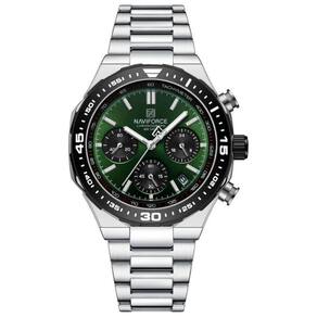 Relógio De Quartzo Masculino Com Pulseira De Aço Inoxidável Esportivo Impermeável Verde
